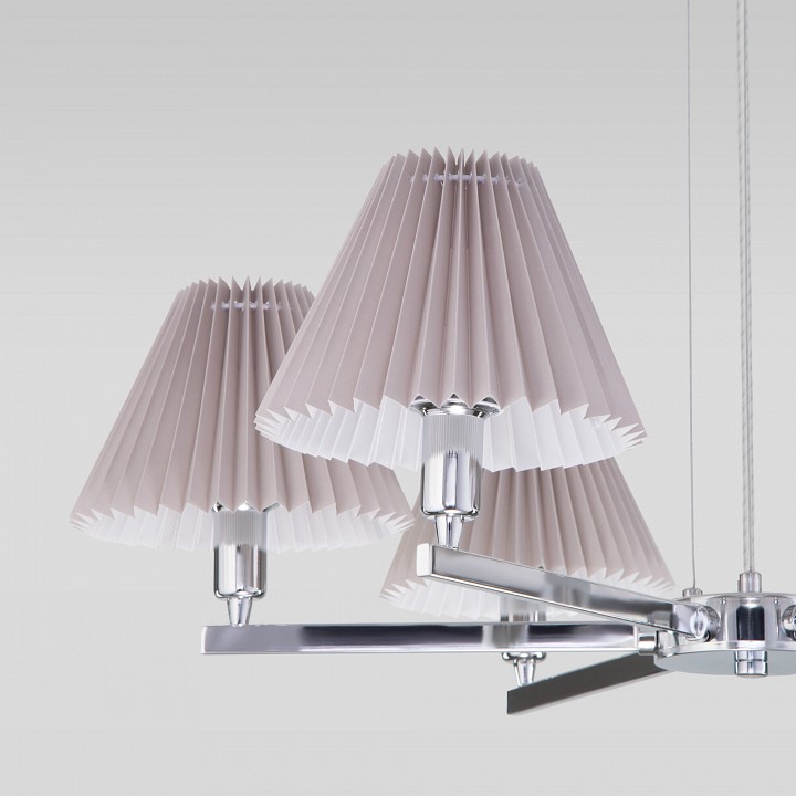 Подвесная люстра eurosvet peony 60136/6 хром/серый