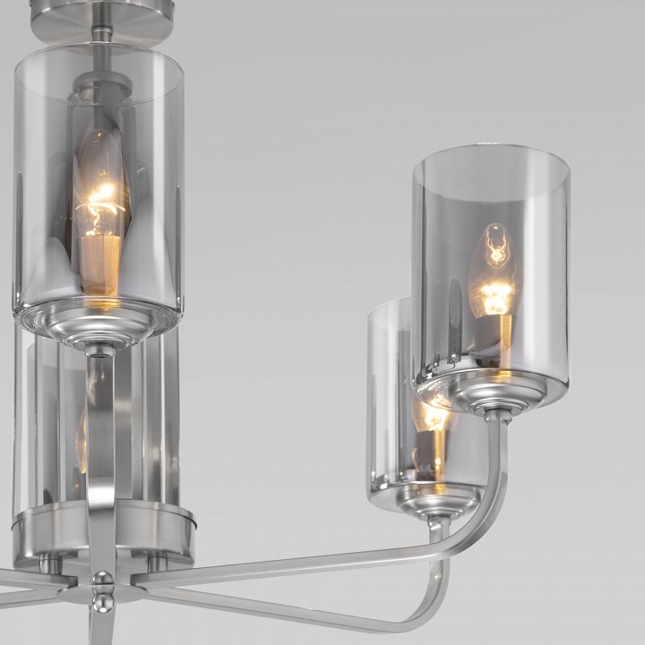 Люстра на штанге eurosvet defi 60138/6 сатин-никель