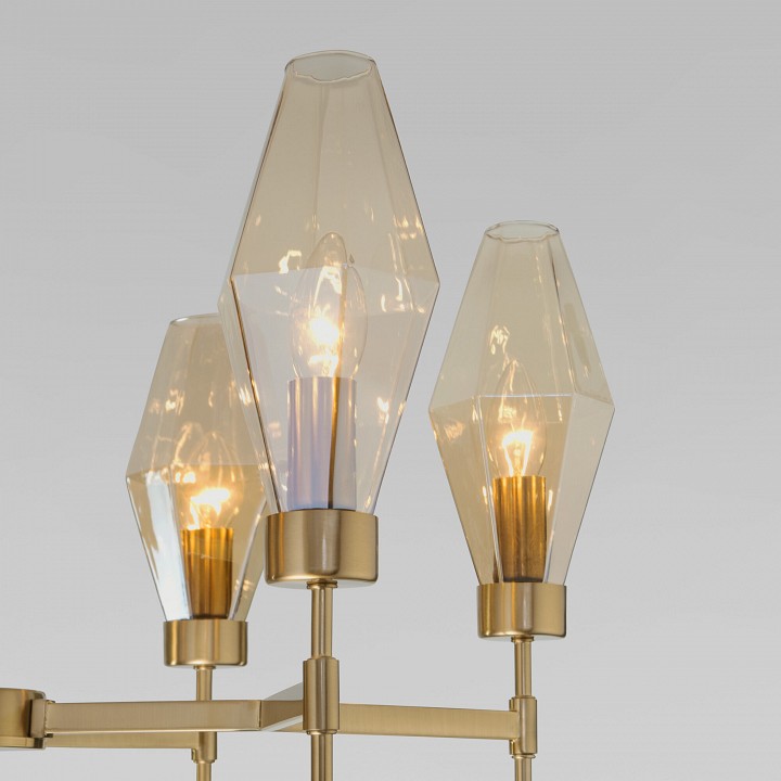 Люстра на штанге eurosvet prism 60143/6 латунь