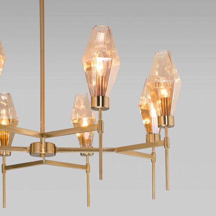 Люстра на штанге eurosvet prism 60143/8 латунь