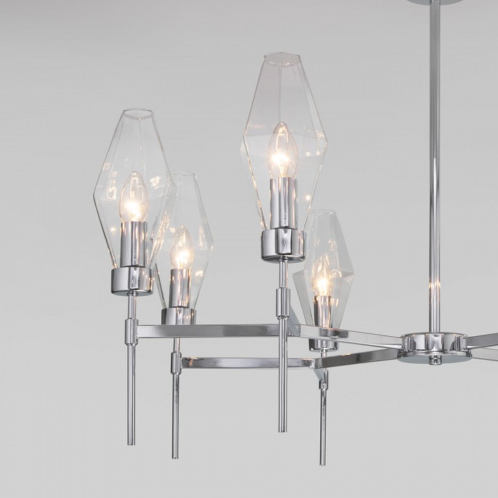 Люстра на штанге eurosvet prism 60143/8 хром