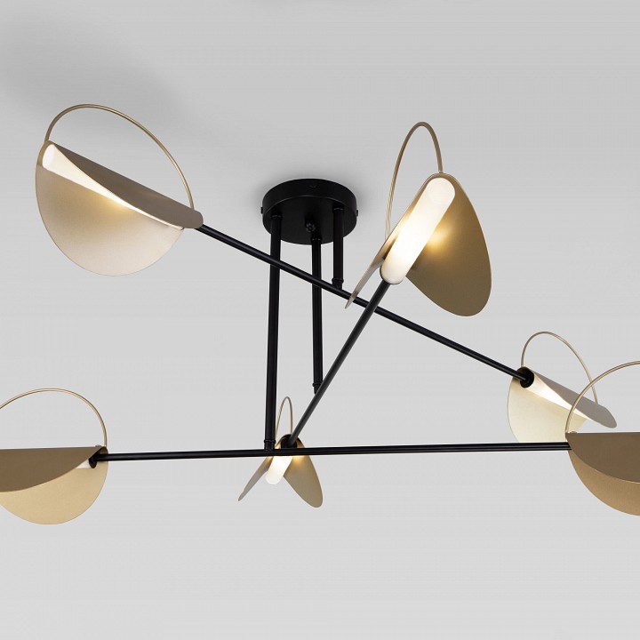 Потолочная люстра eurosvet grazia 70148/6 черный/золото