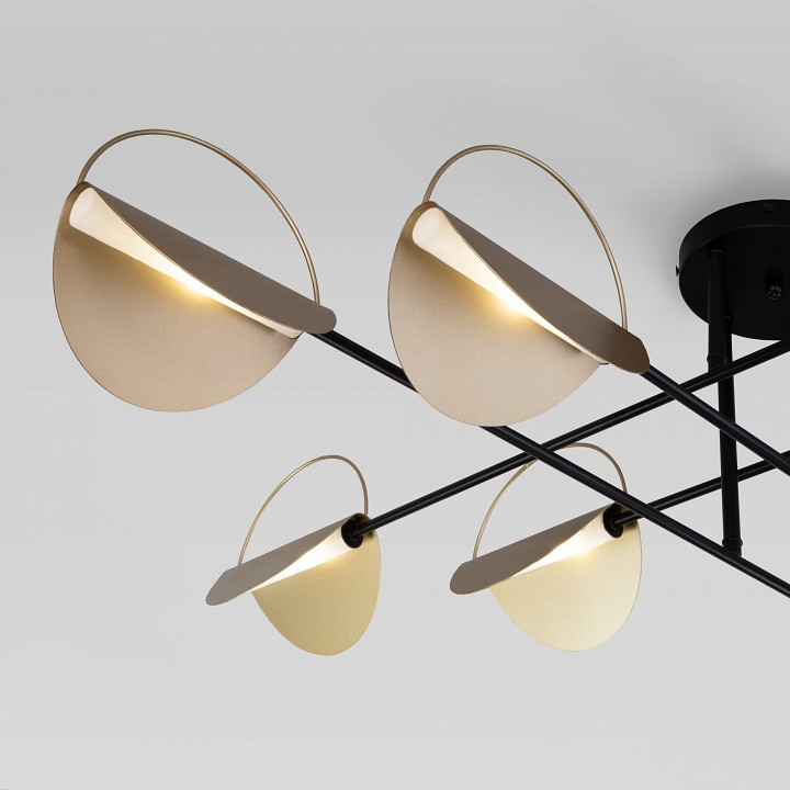 Потолочная люстра eurosvet grazia 70148/8 черный/золото