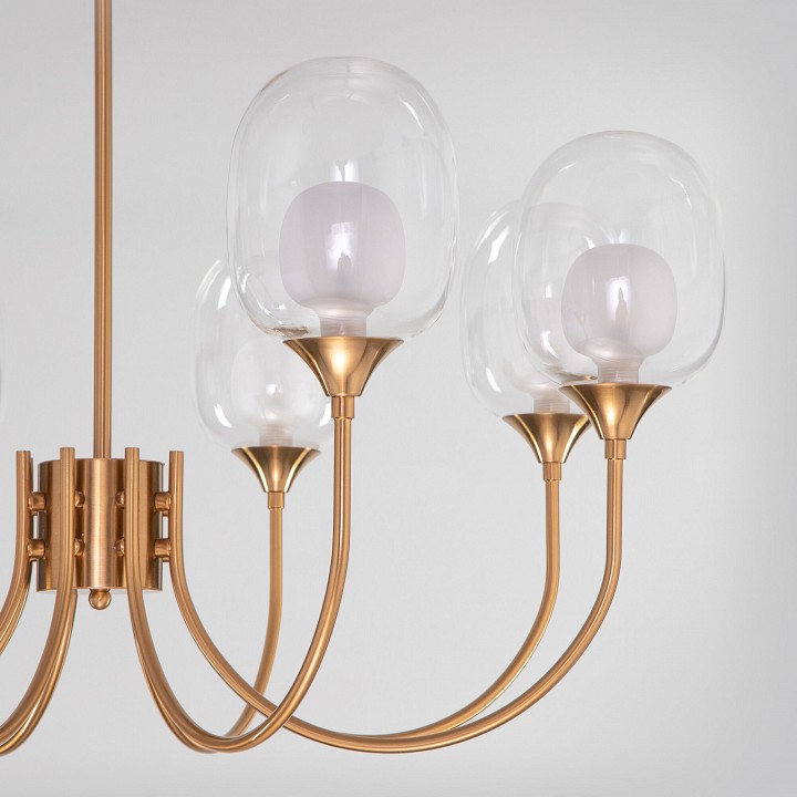 Люстра на штанге eurosvet spritz 70217/8 латунь