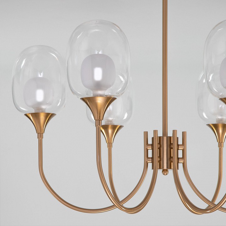 Люстра на штанге eurosvet spritz 70217/6 латунь