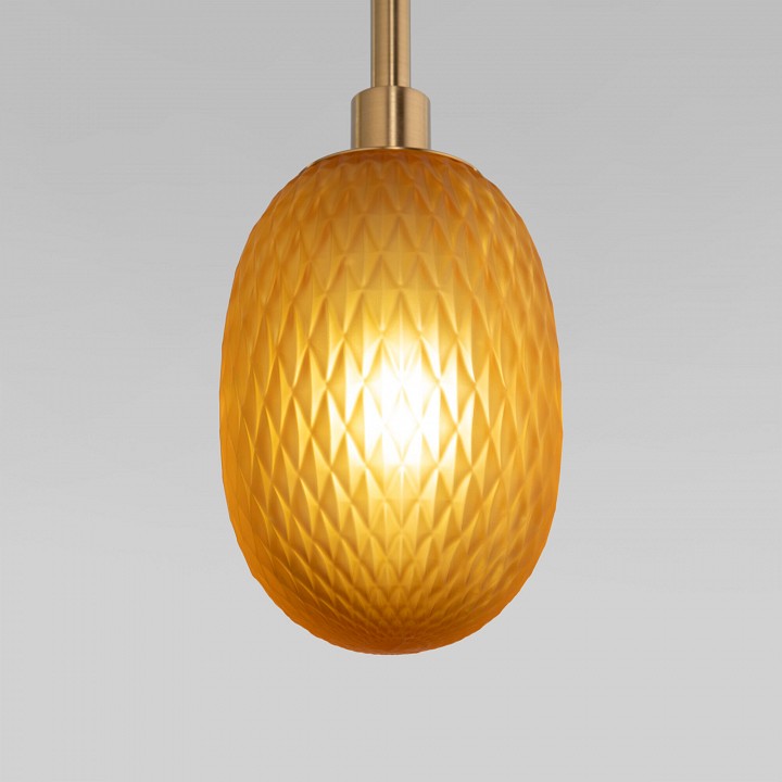 Подвесная люстра eurosvet pineapple 50266 дымчатый/прозрачный/янтарный