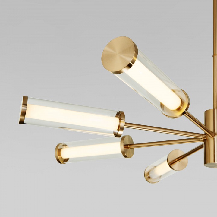 Люстра на штанге eurosvet stark 50386 led латунь