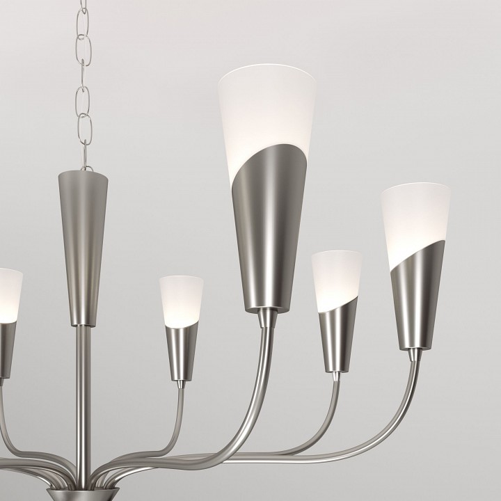 Подвесная люстра eurosvet rhyton 60167/8 никель