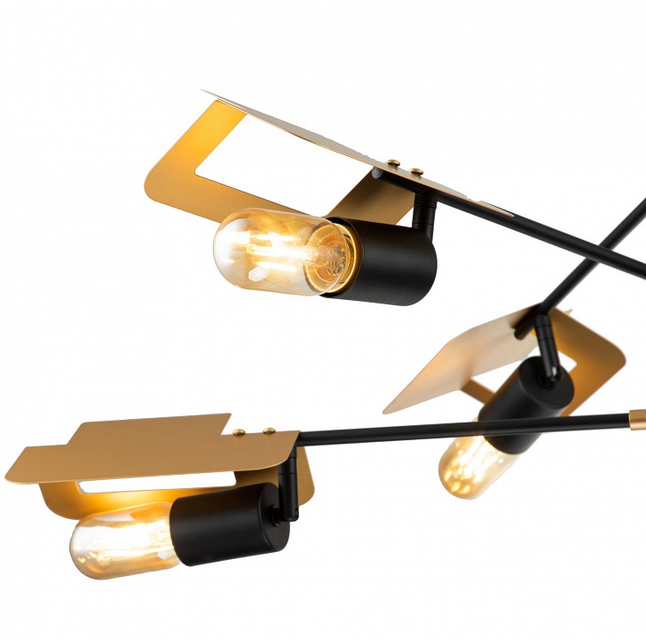 Люстра на штанге indigo severo 10004/6r black