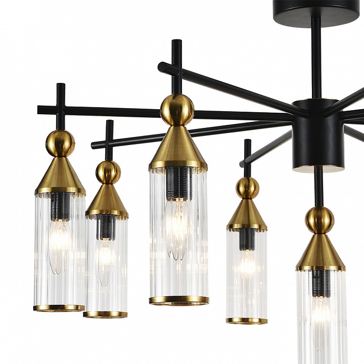 Люстра на штанге indigo torazzo 13037/9r black