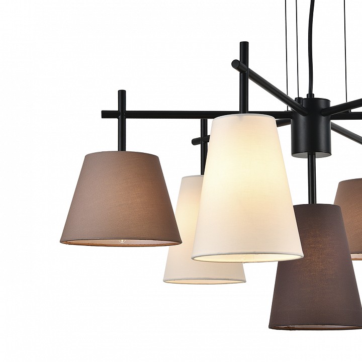 Подвесная люстра indigo abbinare 13032/7p black