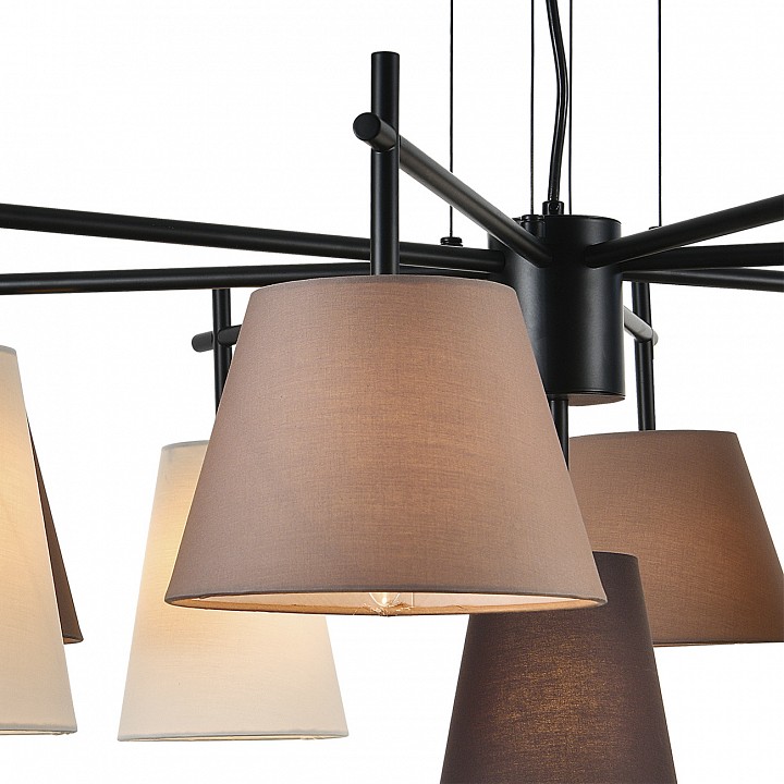 Подвесная люстра indigo abbinare 13032/9p black