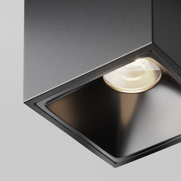 Накладной светильник maytoni technical alfa led c065cl-8w4k-sq-b