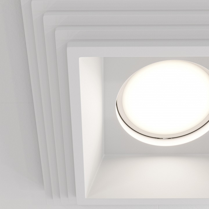 Встраиваемый светильник maytoni technical gyps modern dl005-1-01-w-1