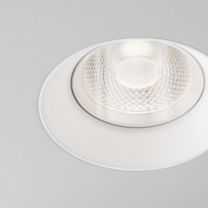 Встраиваемый светильник maytoni technical flint dl101-gu10-trs-w