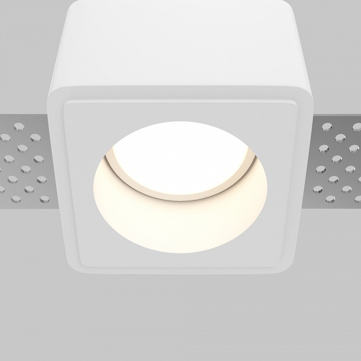 Встраиваемый светильник maytoni technical gyps modern dl123-gu10-01-w