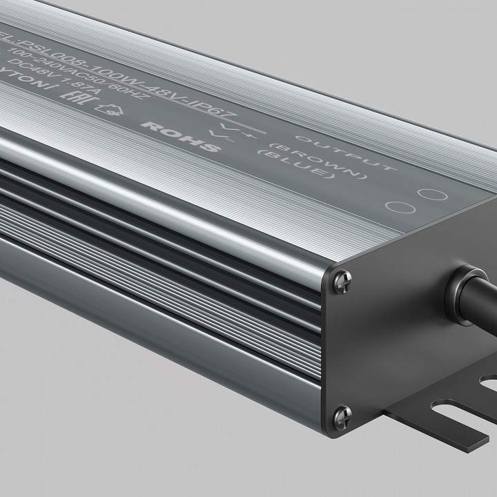 Блок питания с проводом maytoni technical power supply magnetic psl008-100w-48v-ip67