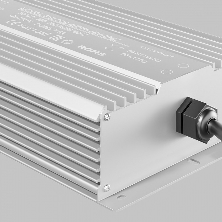 Блок питания с проводом maytoni technical power supply magnetic psl008-400w-48v-ip67