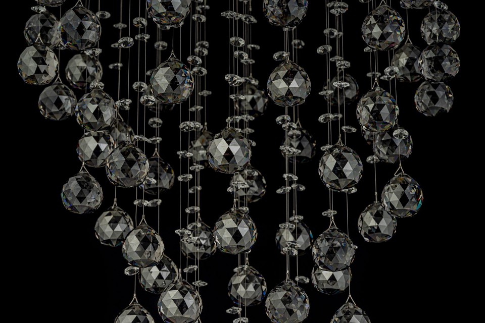 Люстра на штанге arti lampadari flusso nickel flusso h 1.4.45.617 n