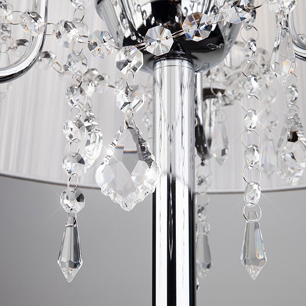 Торшер eurosvet allata 2045/3f хром/белый  торшер