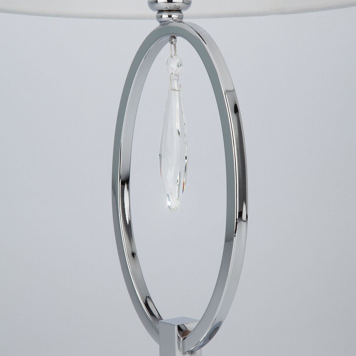 Настольная лампа декоративная eurosvet madera 01055/1 хром/прозрачный хрусталь strotskis