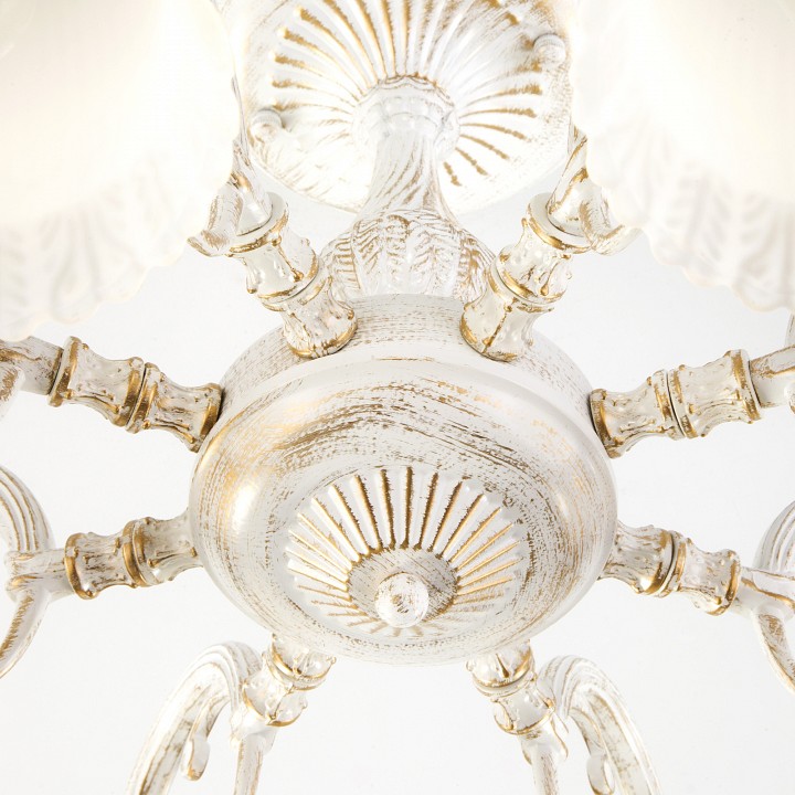 Люстра на штанге eurosvet campina 60107/8 белый с золотом