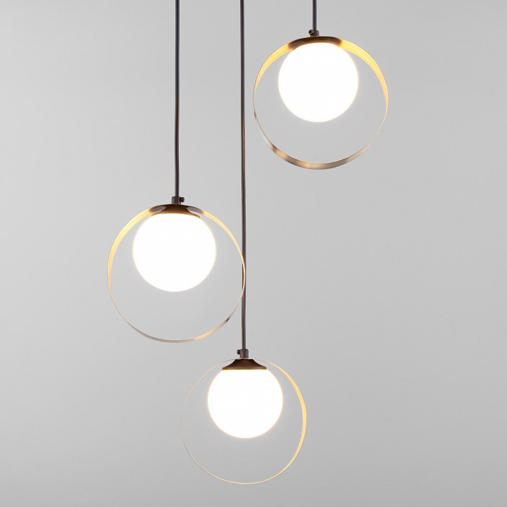 Подвесной светильник eurosvet dublin 50205/3 черный/бронза