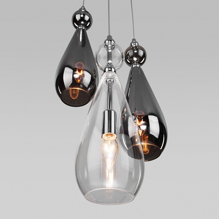 Подвесной светильник eurosvet ilario 50202/3 хром