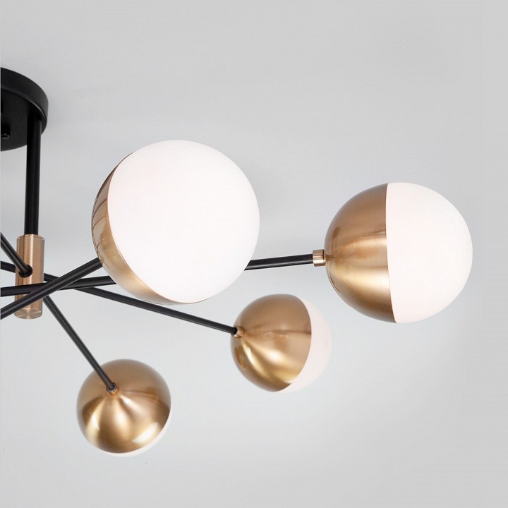 Потолочная люстра eurosvet nuvola 70129/8 латунь