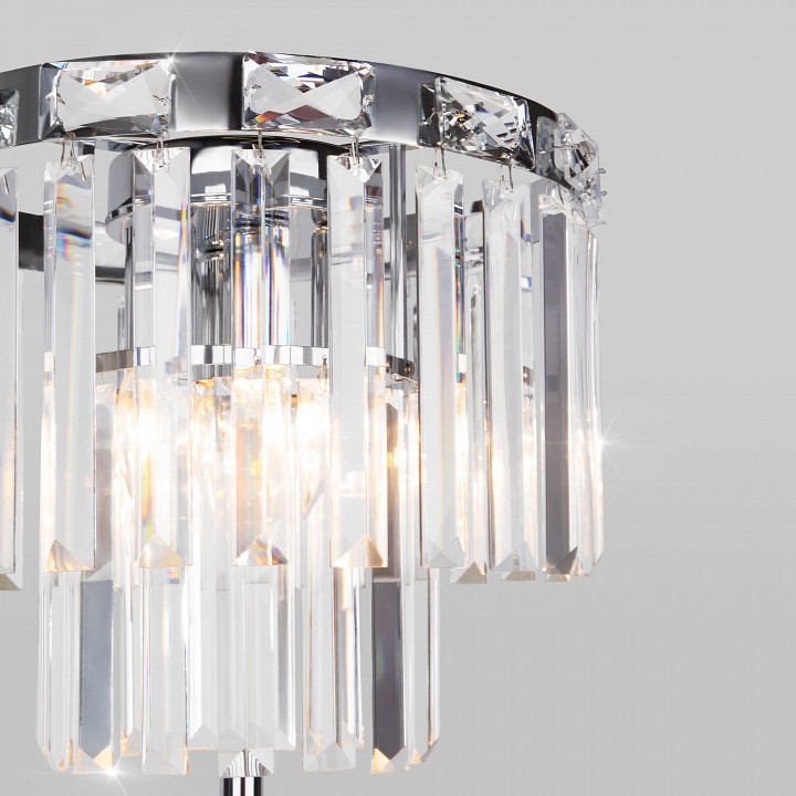 Торшер eurosvet elegante 01137/3 хром/прозрачный хрусталь strotskis