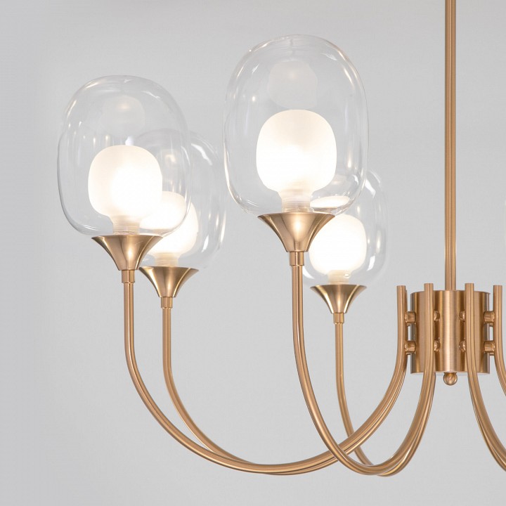 Люстра на штанге eurosvet spritz 70217/8 латунь