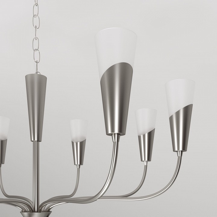 Подвесная люстра eurosvet rhyton 60167/8 никель