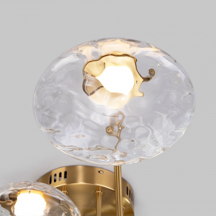 Потолочная люстра eurosvet ripple 50389 led латунь