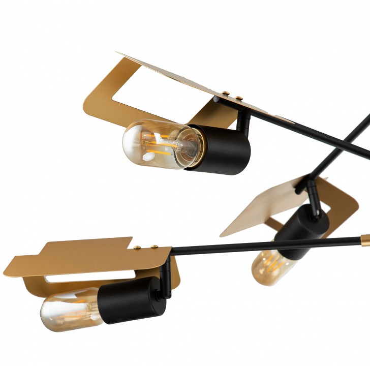 Люстра на штанге indigo severo 10004/6r black