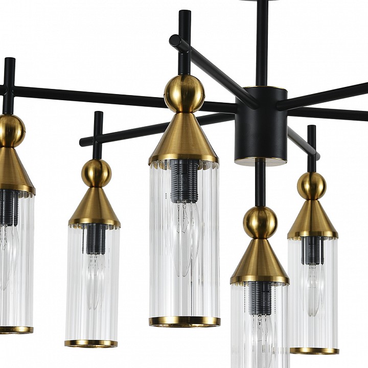 Люстра на штанге indigo torazzo 13037/7r black