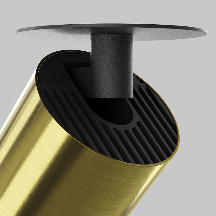 Встраиваемый светильник на штанге maytoni technical focus led c053cl-l12w2.7k-w-bs