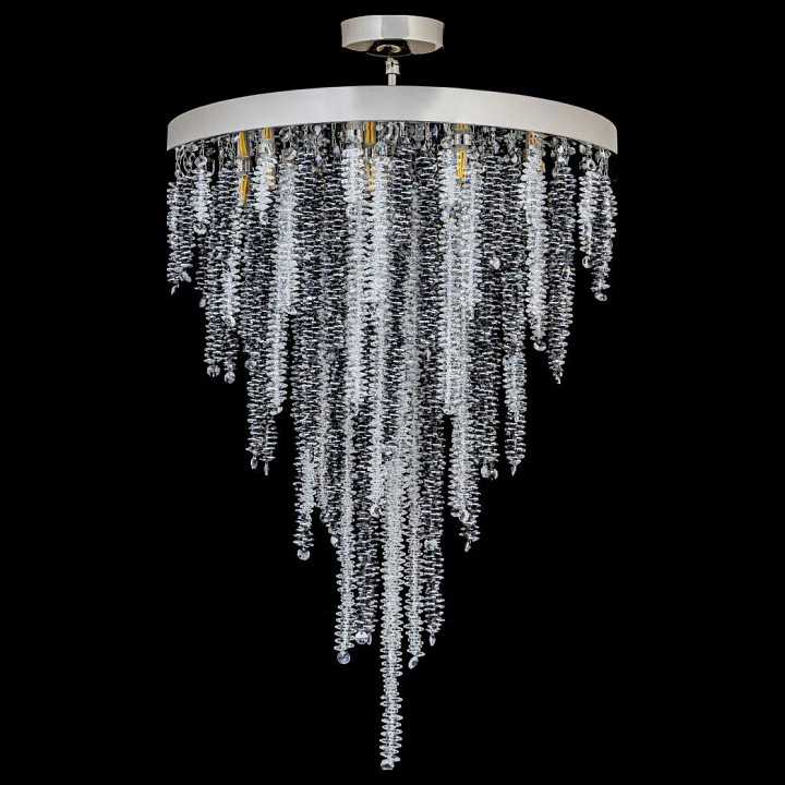 Люстра на штанге arti lampadari flusso nickel flusso h 1.4.55.106 n