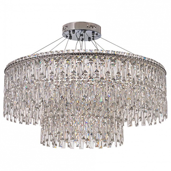 Подвесная люстра arti lampadari ovindoli nickel ovindoli l 1.5.80+40.100 n