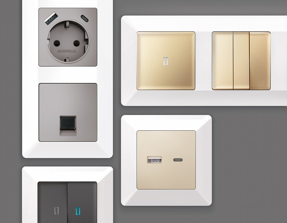 Рамка на 5 постов ambrella volt alfa af110105