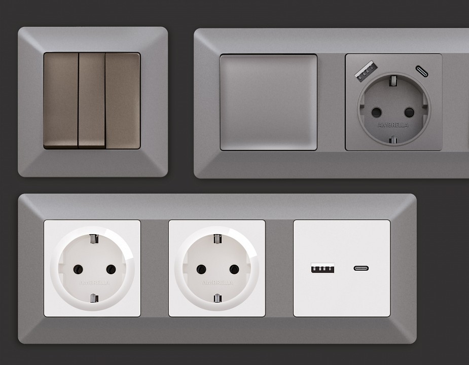 Рамка на 2 поста ambrella volt alfa af110502