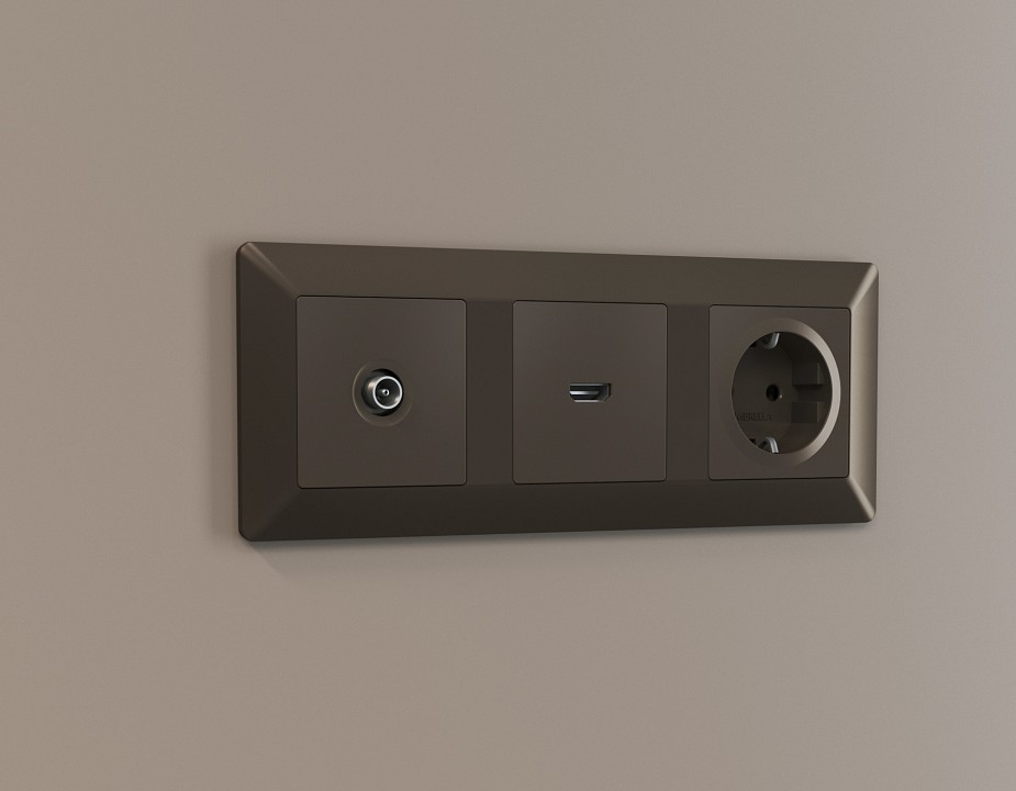 Рамка на 3 поста ambrella volt alfa af110633