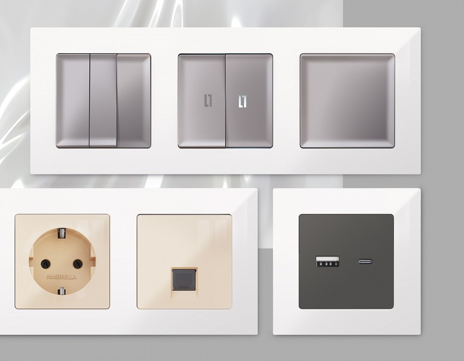 Рамка на 2 поста ambrella volt alfa af220102