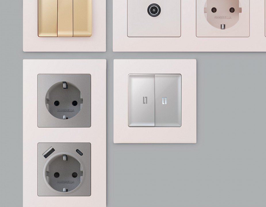 Рамка на 3 поста ambrella volt alfa af220203