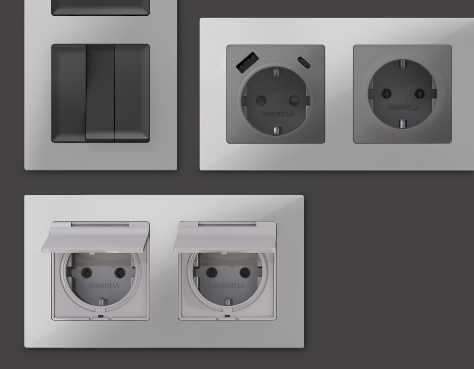 Рамка на 5 постов ambrella volt alfa af220405