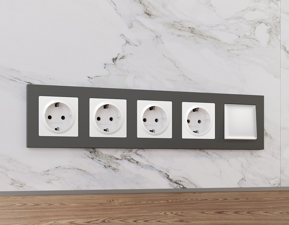 Рамка на 4 поста ambrella volt alfa af220804