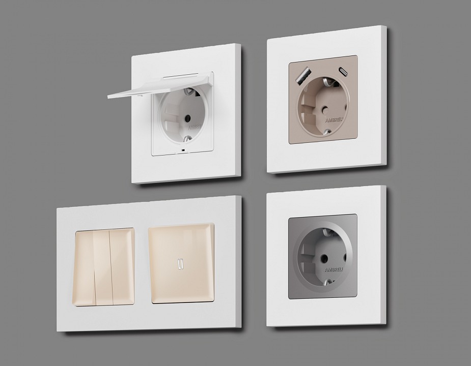 Рамка на 4 поста ambrella volt alfa af250124