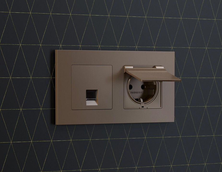 Рамка на 2 поста ambrella volt alfa af250632