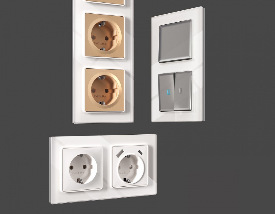 Рамка на 4 поста ambrella volt alfa af330104