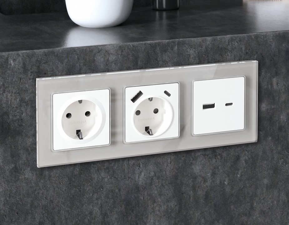 Рамка на 1 пост ambrella volt alfa af330401