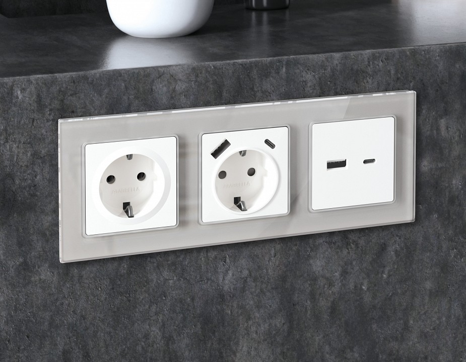 Рамка на 3 поста ambrella volt alfa af330403